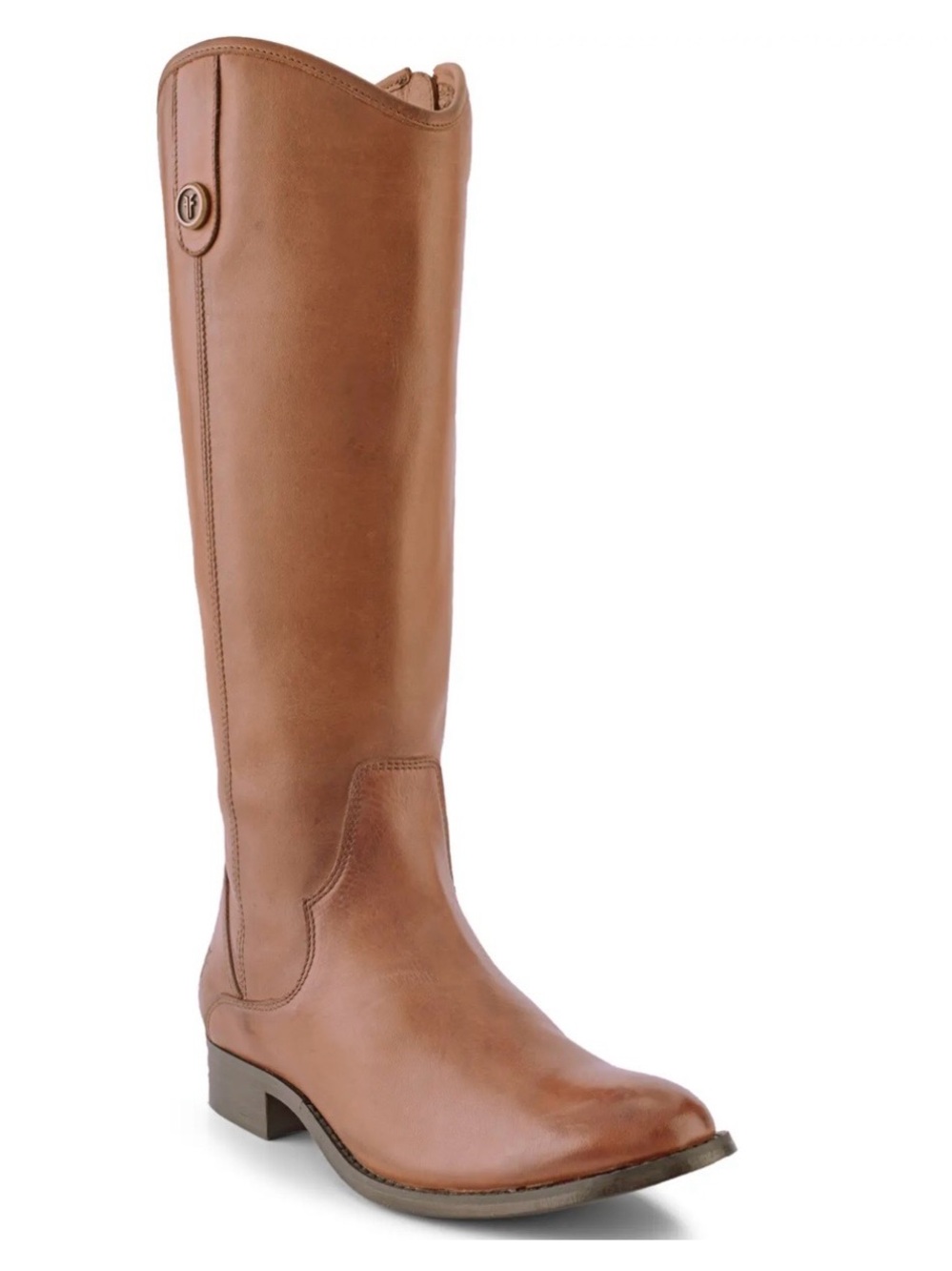 Frye Marissa Madalion Tall Leather Over-the-Knee Boot - Cognac Brown